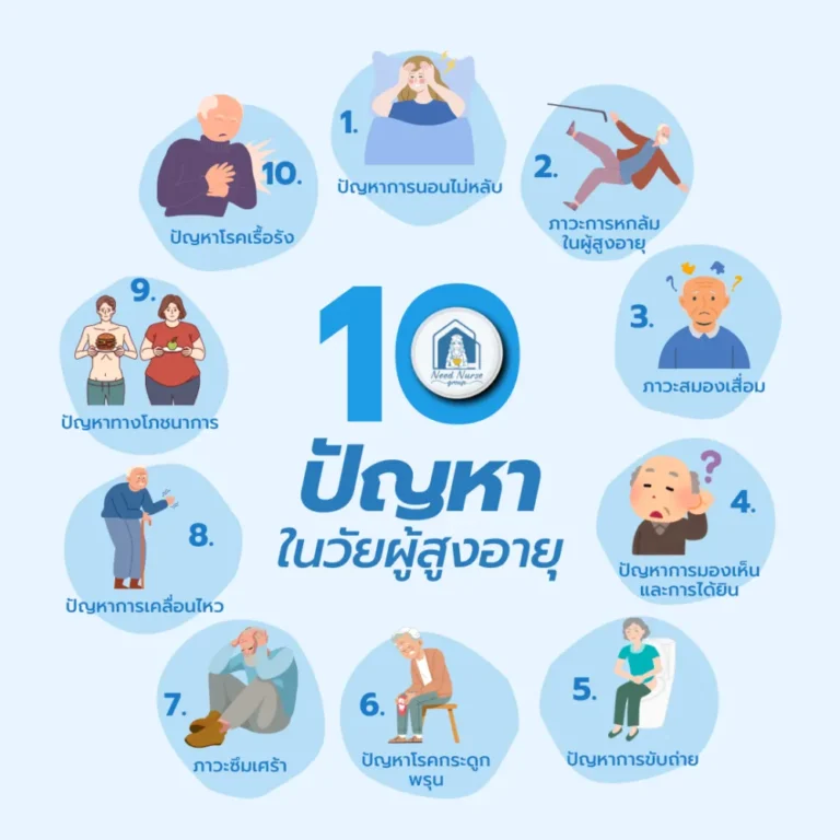 10 ปัญหาในวัยสูงอายุ